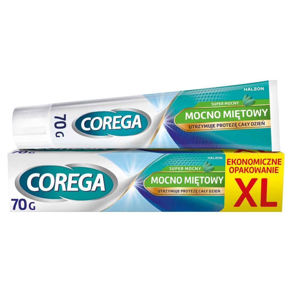 Corega Krem mocujący do protez zębowych super mocny mocno miętowy 70 g