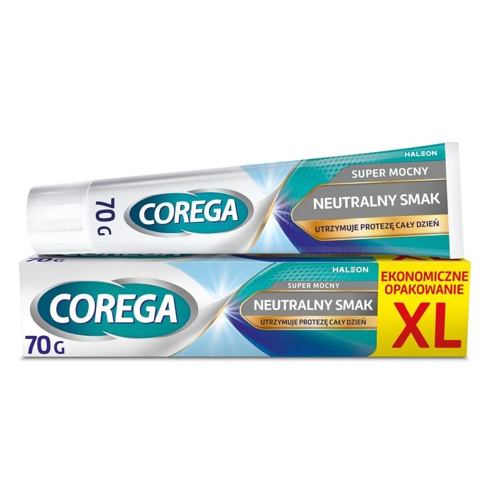 Corega XL Krem mocujący do protez zębowych neutralny smak 70 g