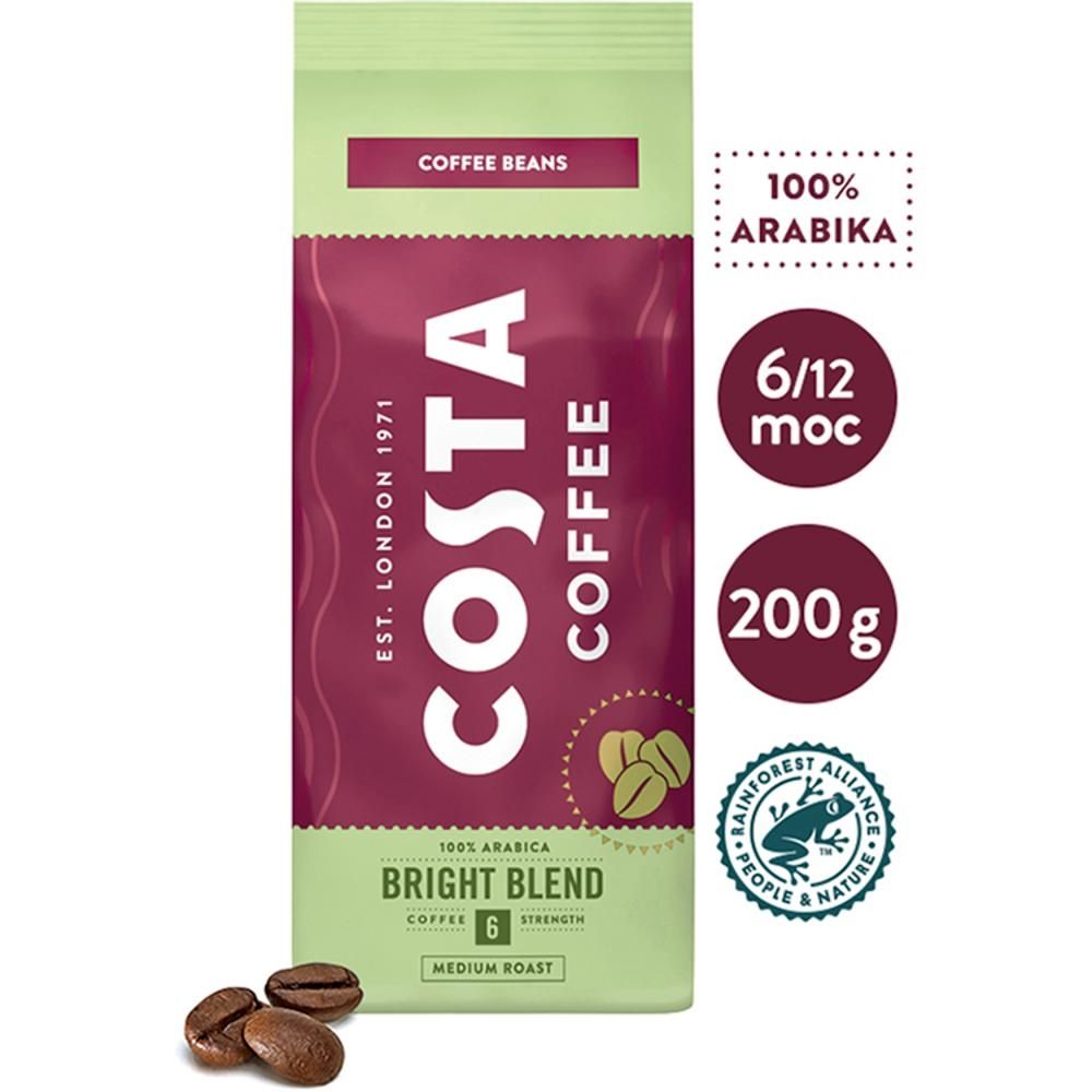 COSTA COFFEE Bright Blend Medium Roast Kawa ziarnista palona 200 g