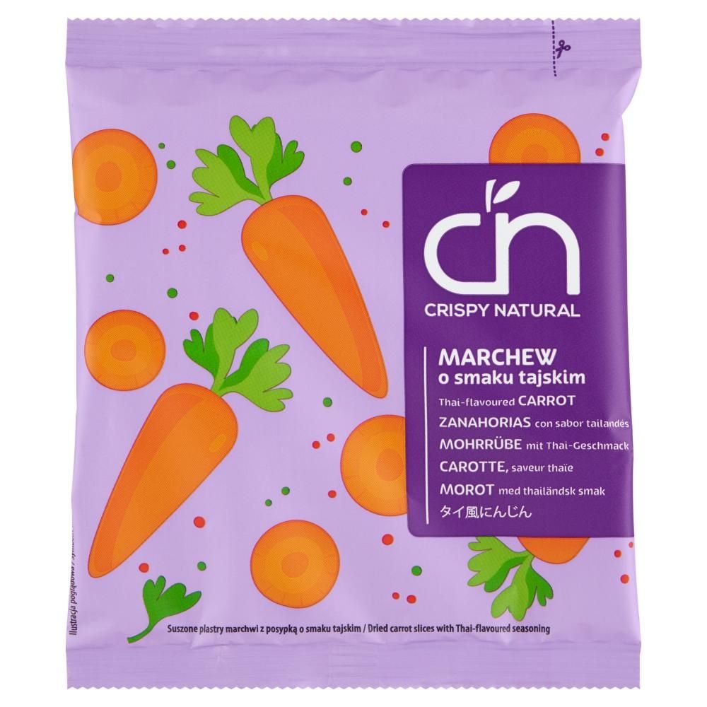 Crispy Natural Suszone plastry marchwi z posypką o smaku tajskim 18 g