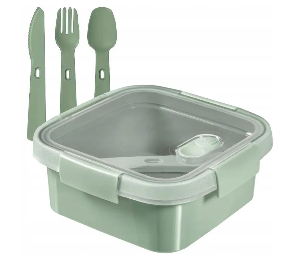 CURVER - Pojemnik na żywność - Lunch Box + sztućce - SMART TO GO - 0,9 L