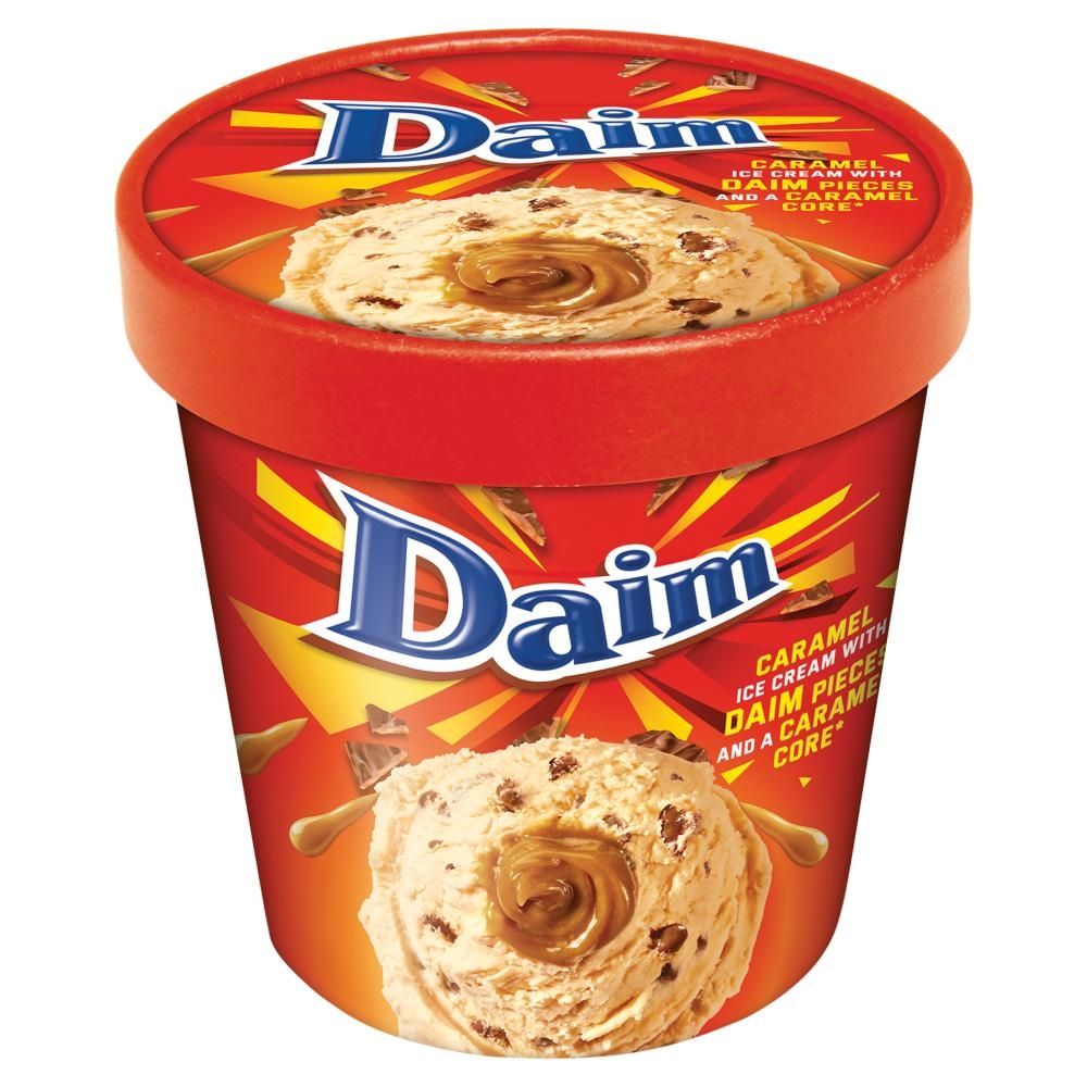 Daim Lody karmelowe z sosem karmelowym i kawałkami karmelowo-migdałowymi w czekoladzie 425 ml