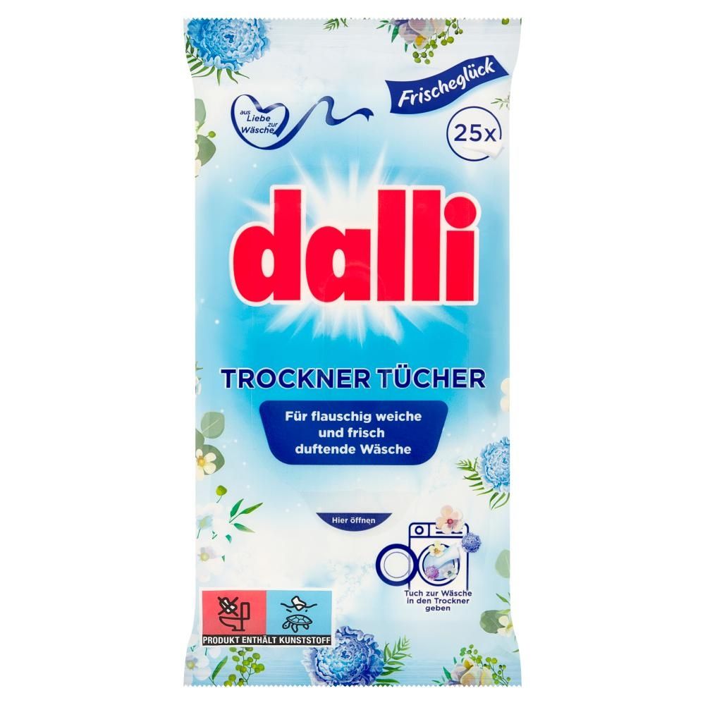 Dalli Chusteczki do suszarek 25 sztuk