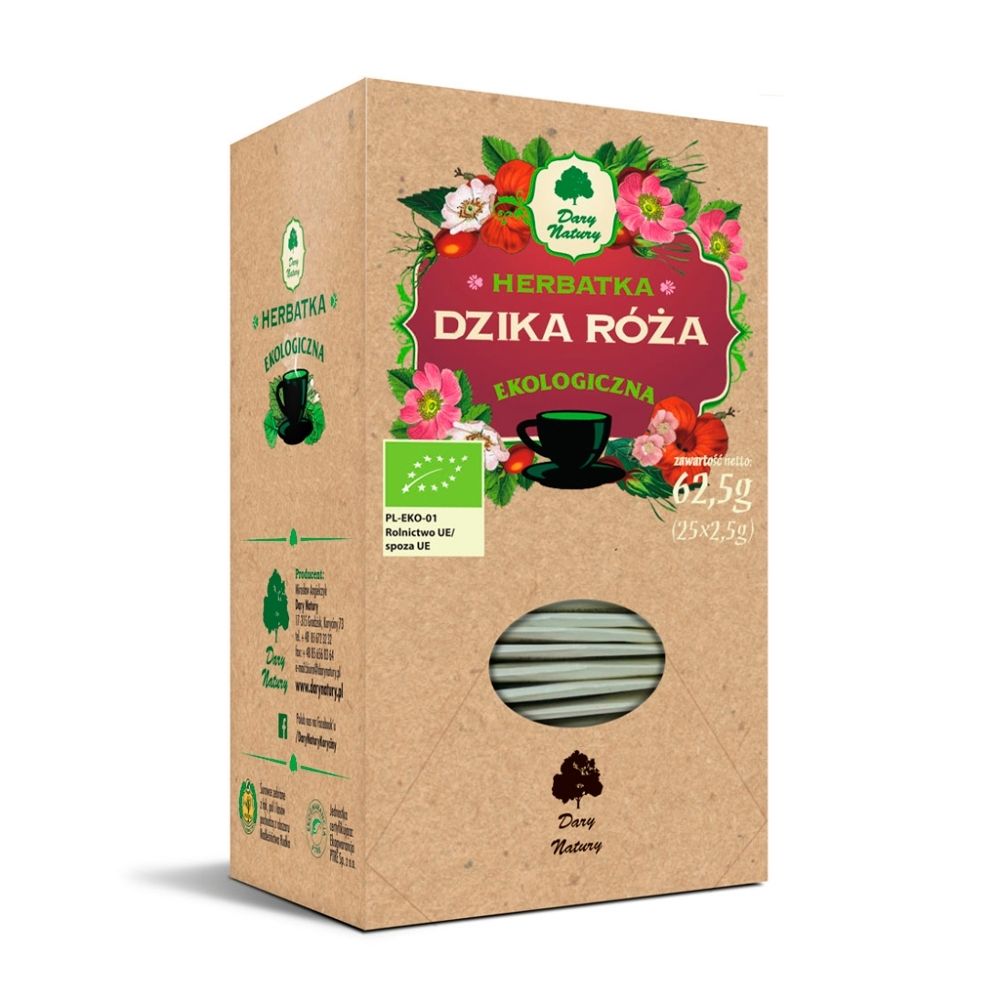 Dary natury Ekologiczna herbatka dzika róża 25tor.