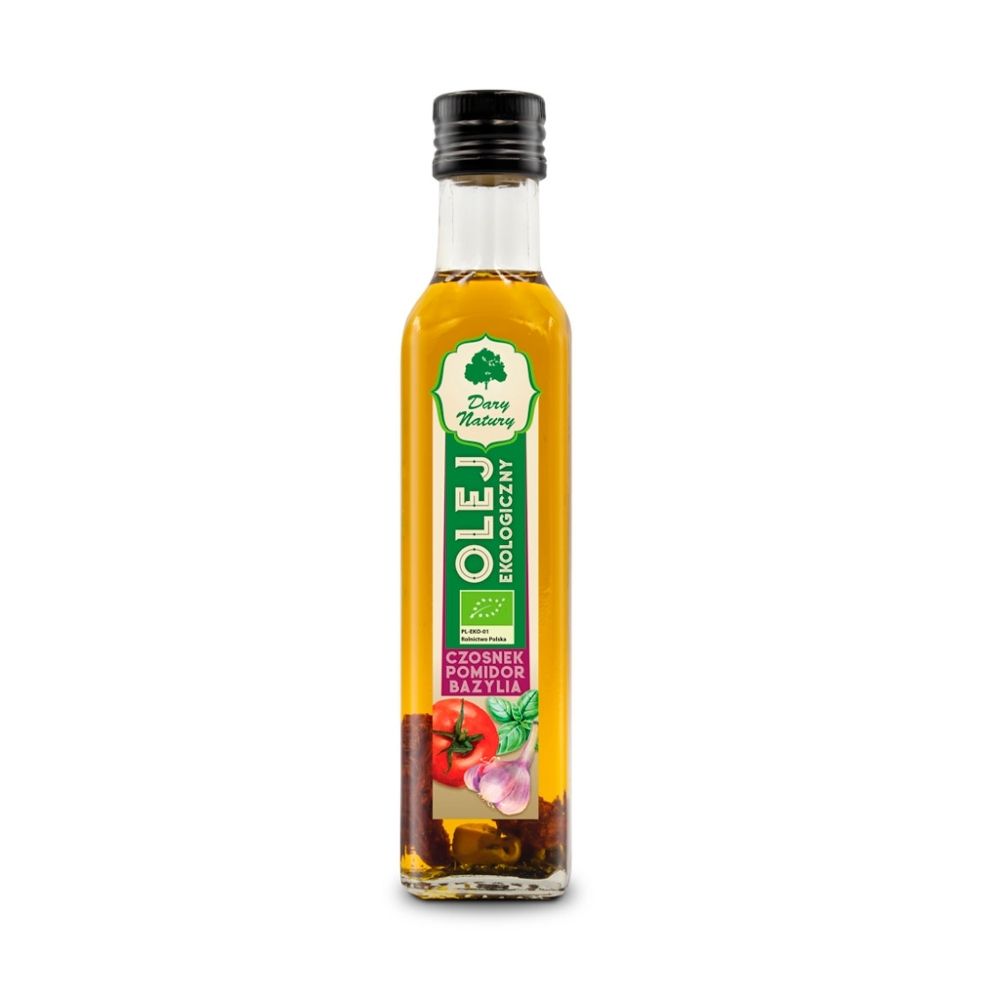 Dary Natury Ekologiczny olej pomidor czosnek bazylia 250 ml