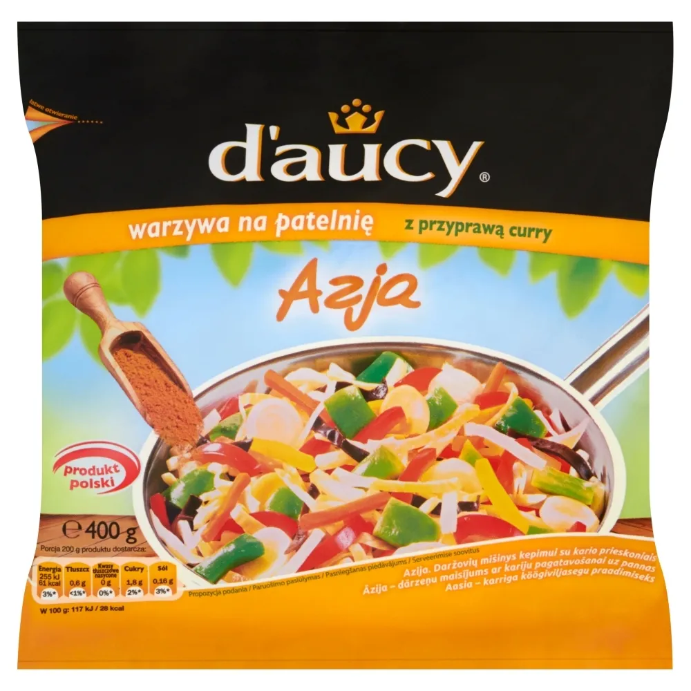 Na Jakich Półkulach Leży Azja d'aucy Azja Warzywa na patelnię z przyprawą curry 400 g - Zakupy online