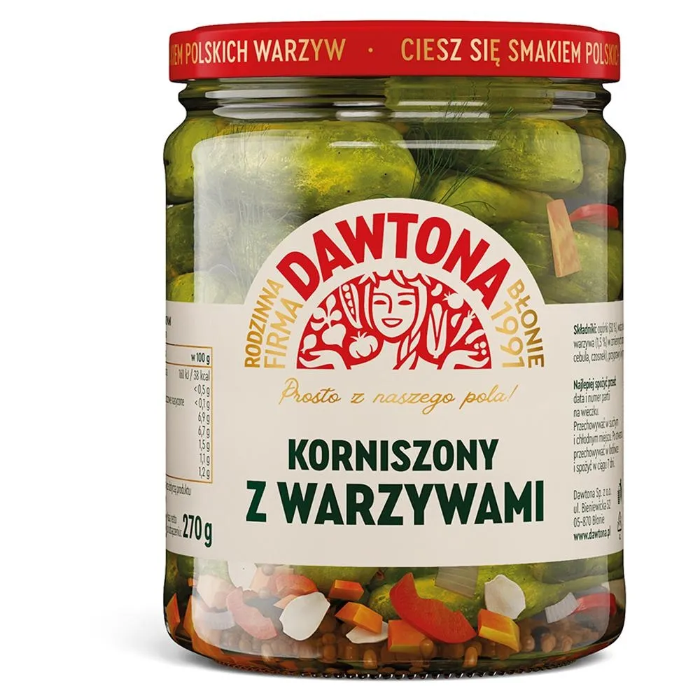 Dawtona Korniszony z warzywami 520 g