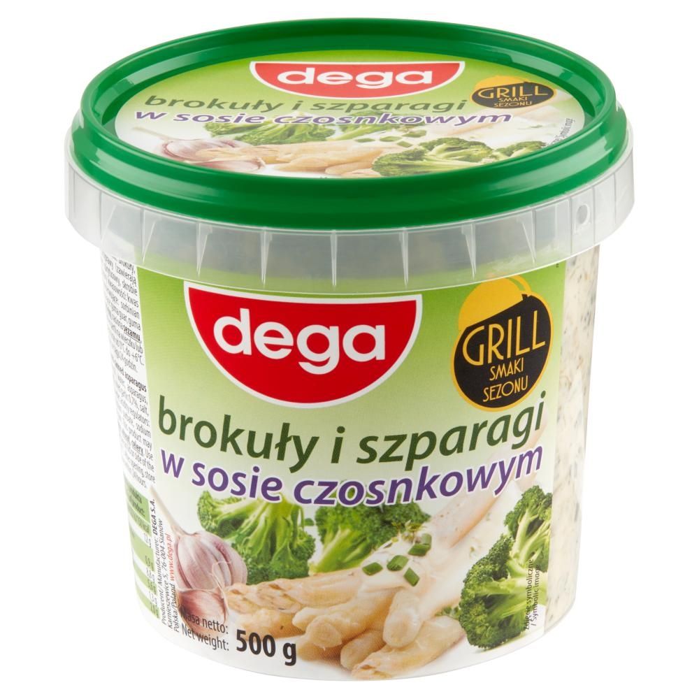 Dega Brokuły i szparagi w sosie czosnkowym 500 g