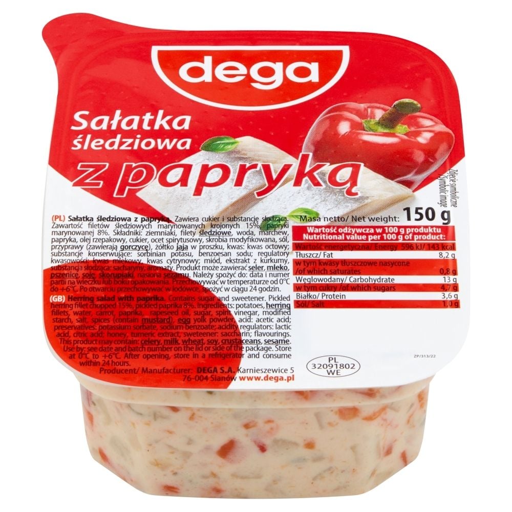 dega Sałatka śledziowa z papryką 150 g