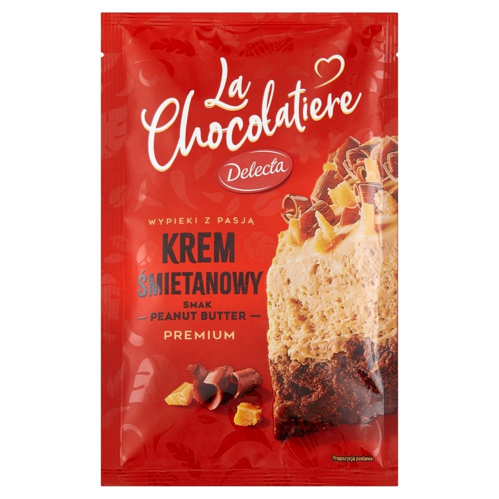 Delecta La Chocolatiere Premium Krem śmietanowy smak peanut butter 74 g