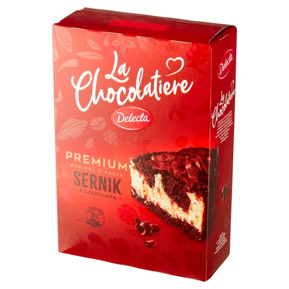 Delecta La Chocolatiere Premium Sernik z czekoladą mieszanka do wypieku ciasta 425 g