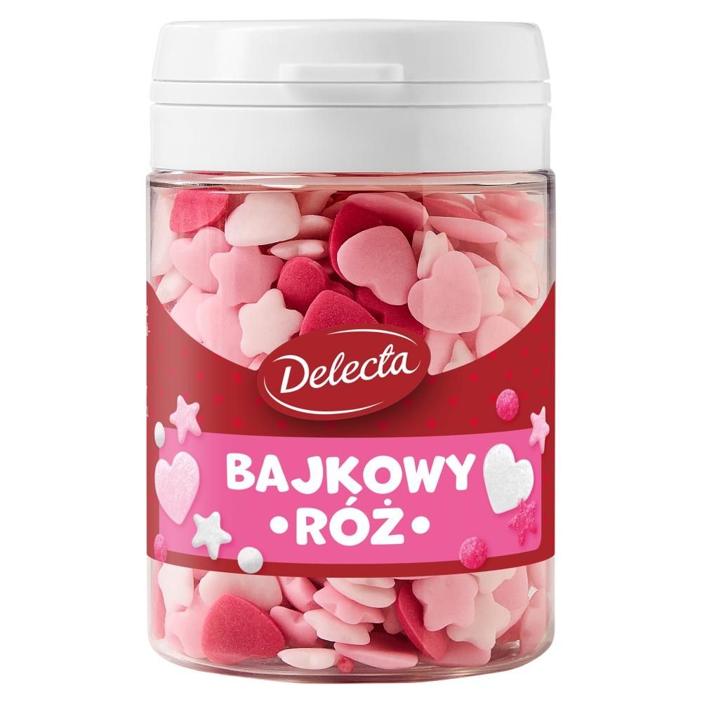 Delecta Posypka cukrowa dekoracyjna bajkowy róż 48 g