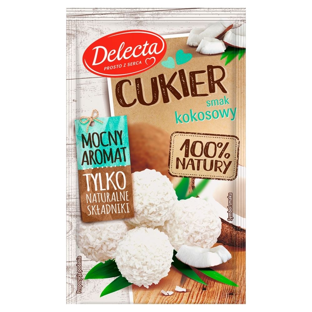 Delecta Z serca natury Cukier smak kokosowy 15 g