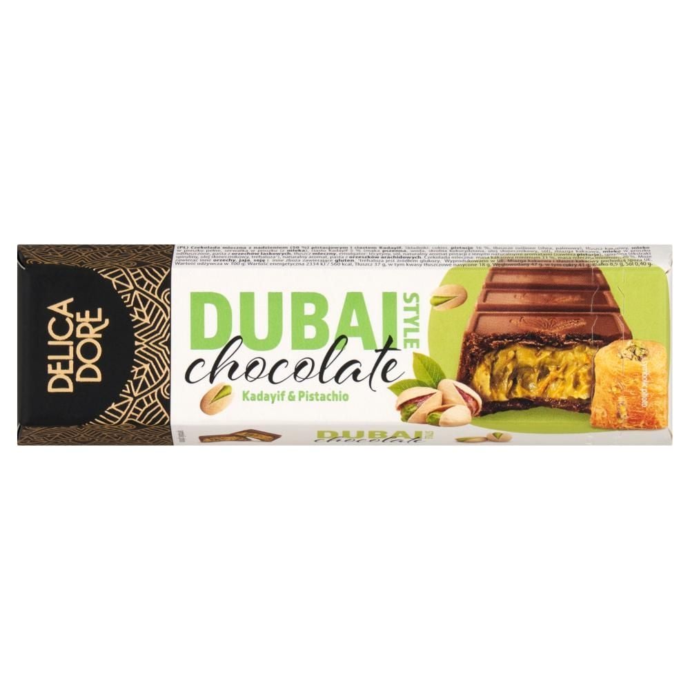 Delicadore Czekolada mleczna z nadzieniem pistacjowym i ciastem Kadayif 70 g