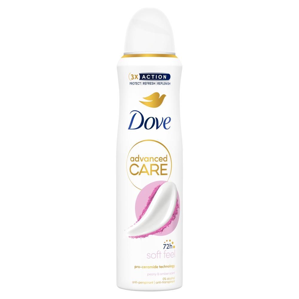 Dove Advanced Care Soft Feel Peony & Amber Scent Antyperspirant w aerozolu 150 ml