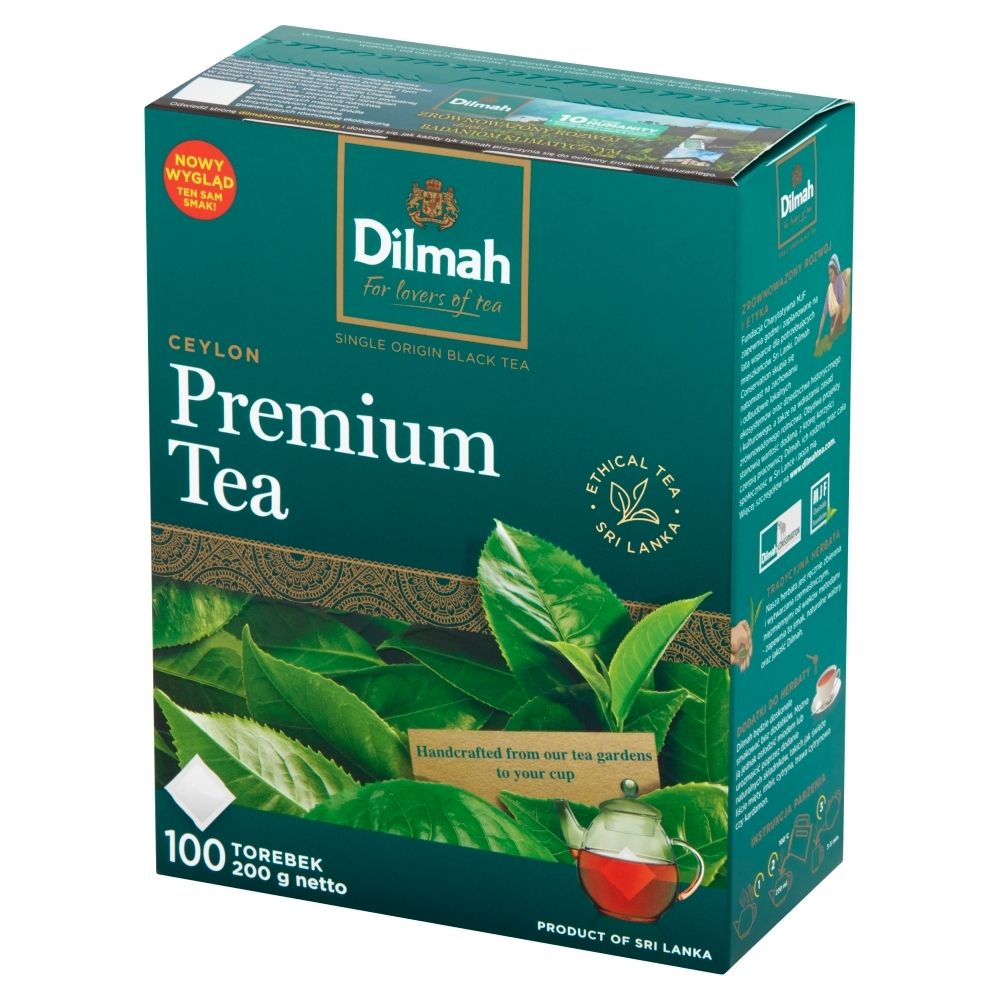 Dilmah Ceylon Premium Tea Klasyczna czarna herbata 200 g (100 x 2 g)