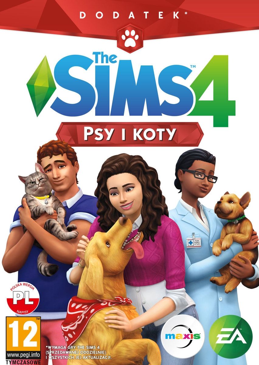 The Sims 4 Dodatek Psy I Koty Dodatek do gry (wymaga gry podstawowej) ELECTRONIC ARTS The Sims 4 Psy