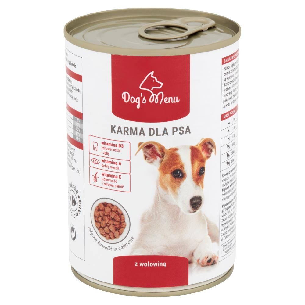 Dog's Menu Karma dla psa z wołowiną 400 g