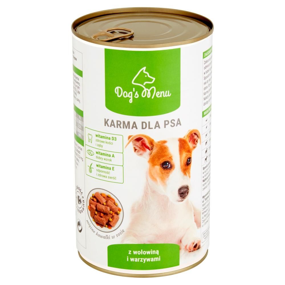 Dog's Menu Karma dla psa z wołowiną i warzywami 1250 g