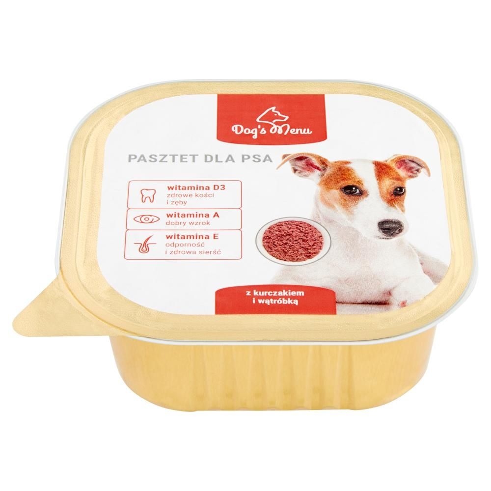 Dog's Menu Pasztet dla psa z kurczakiem i wątróbką 300 g