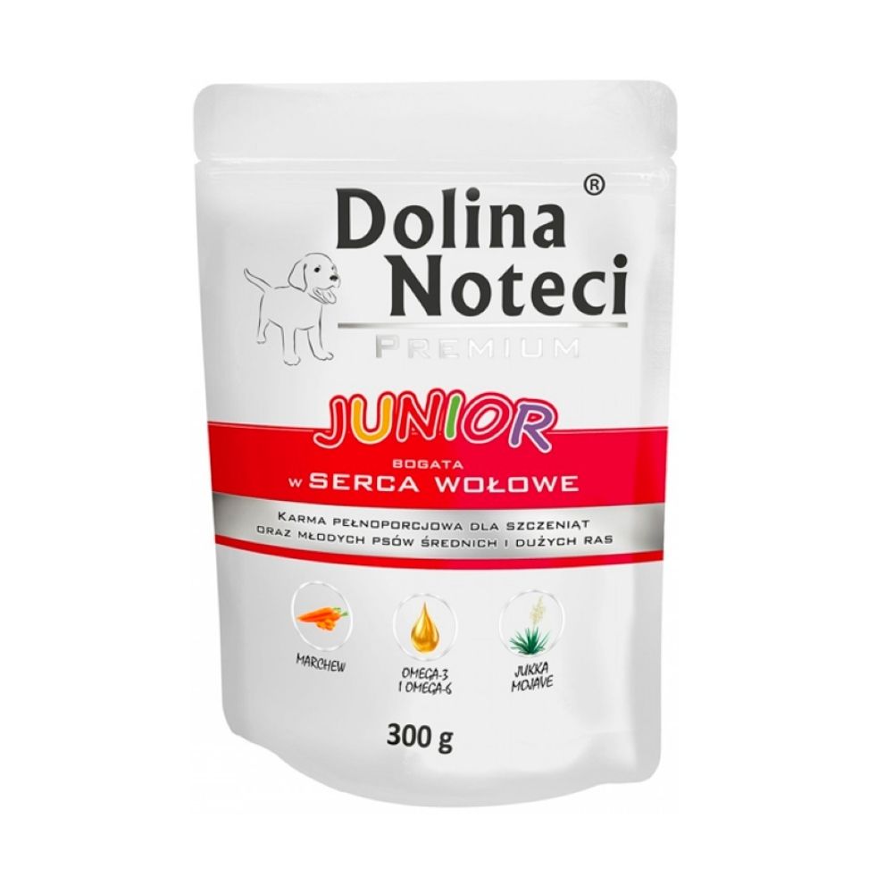 Dolina Noteci Premium Junior Serca Wołowe 300g