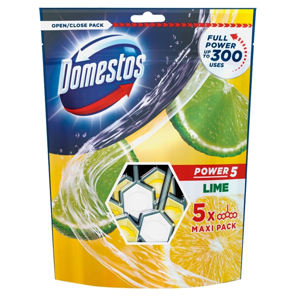 Domestos Power 5 Lime Kostka toaletowa 5 x 55 g