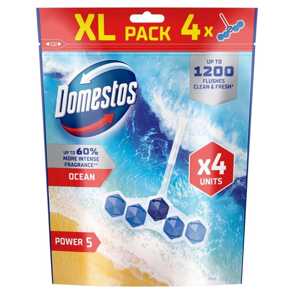 Domestos Power 5 XL Ocean Kostka toaletowa 4 x 50 g