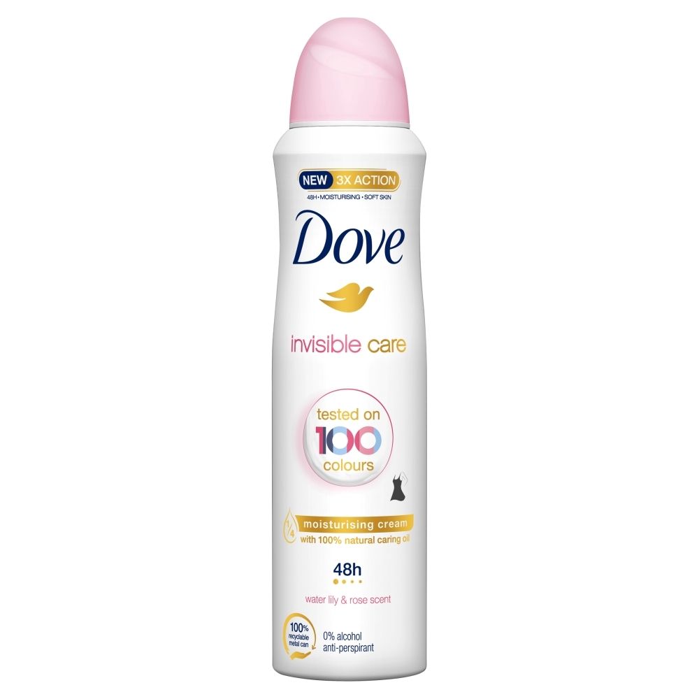 Dove Invisible Care Water Lily & Rose Antyperspirant w aerozolu 150 ml
