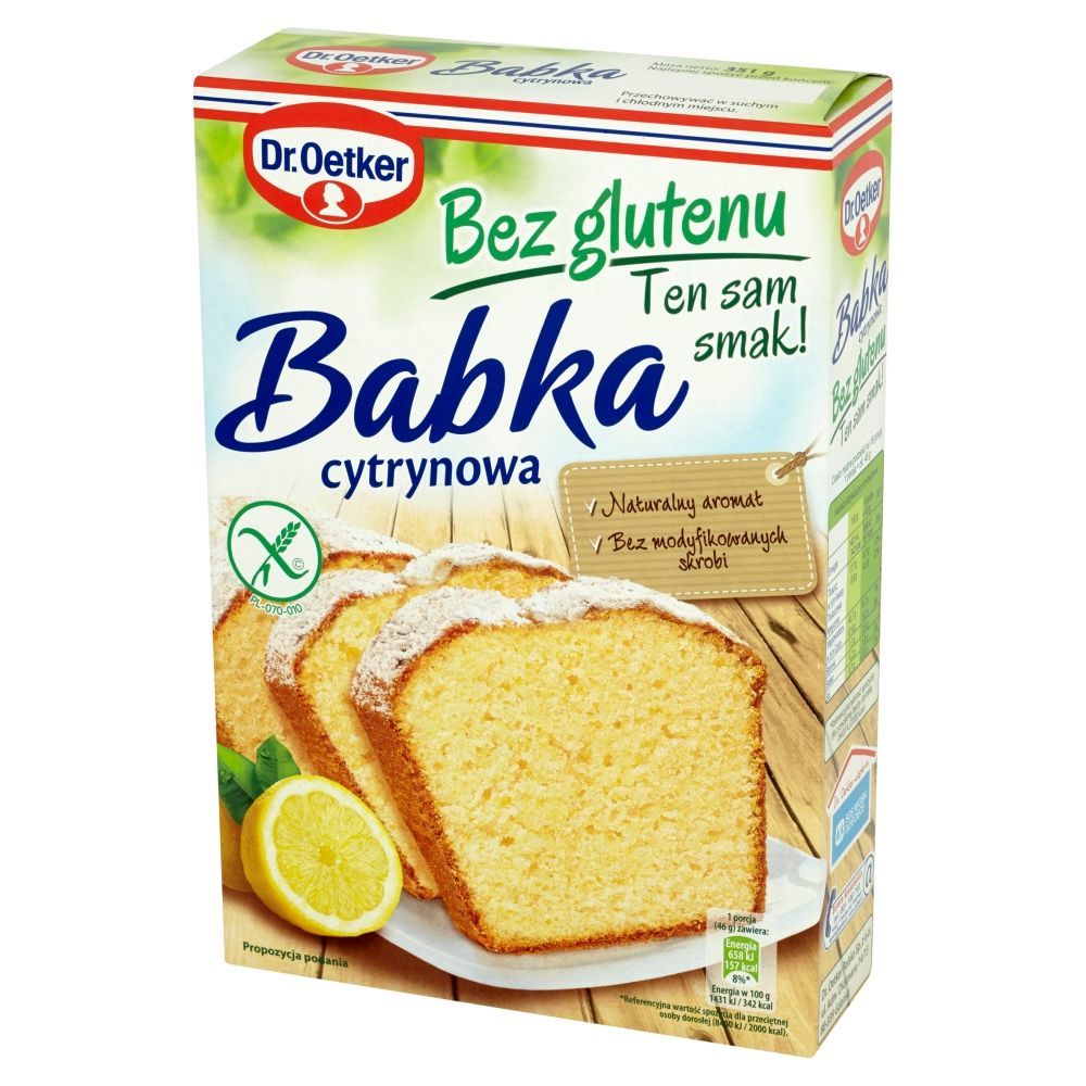 Dr. Oetker Babka bez glutenu cytrynowa 351 g