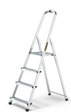 DRABEST Drabina Aluminiowa 4-stopniowa