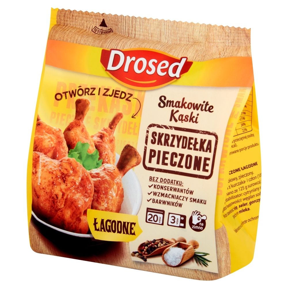Drosed Smakowite Kąski Skrzydełka pieczone łagodne 250 g (5-7 sztuk)