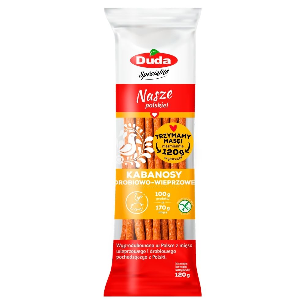 Duda Spécialité Kabanosy drobiowo-wieprzowe 120 g