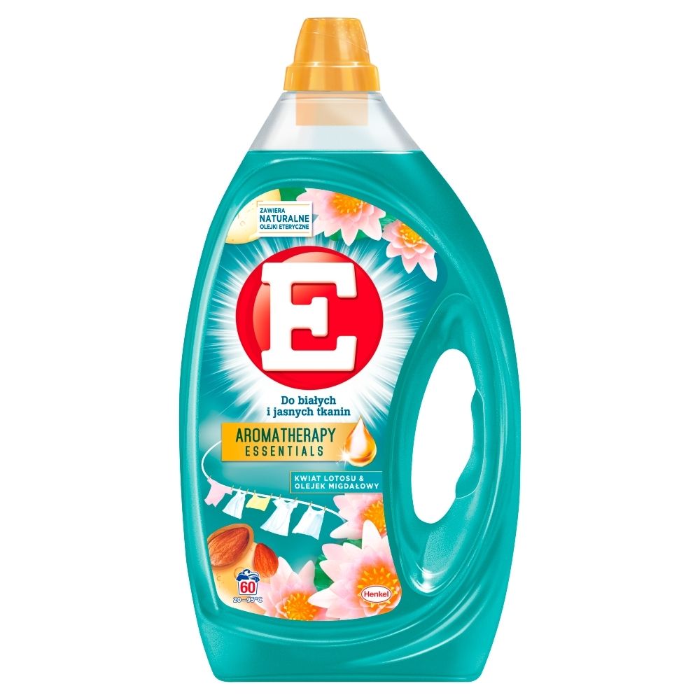 E Aromatherapy Essentials Żel do prania kwiat lotosu & olejek migdałowy 3,00 l (60 prań)