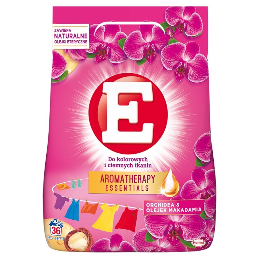 E Aromatherapy Essentials Proszek do prania orchidea & olejek makadamia 2,34 kg (36 prań)