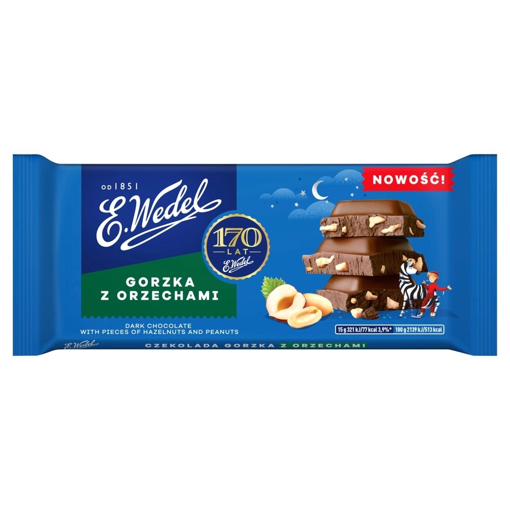 E. Wedel czekolada gorzka z orzechami 90 g