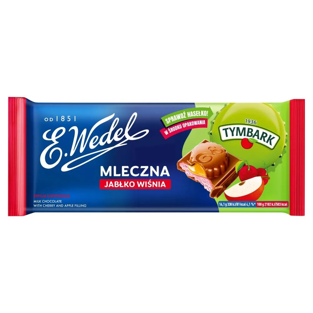 E. Wedel Czekolada mleczna jabłko wiśnia 289 g