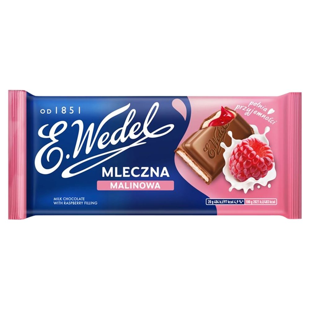 E. Wedel Czekolada mleczna malinowa 100 g - Zakupy online z dostawą do domu  - Carrefour.pl