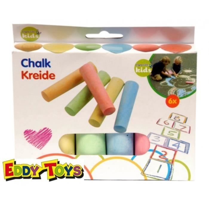 Eddy Toys 90725 Kreda - 6 sztuk - 10,5 X 2,5 X 2,2 cm