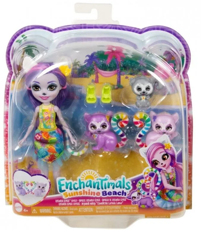 ENCHANTIMALS Rodzina Lemurów HRX86
