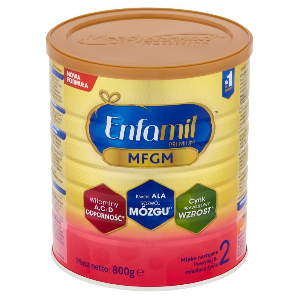 Enfamil Premium MFGM 2 Mleko następne powyżej 6. miesiąca życia 800 g