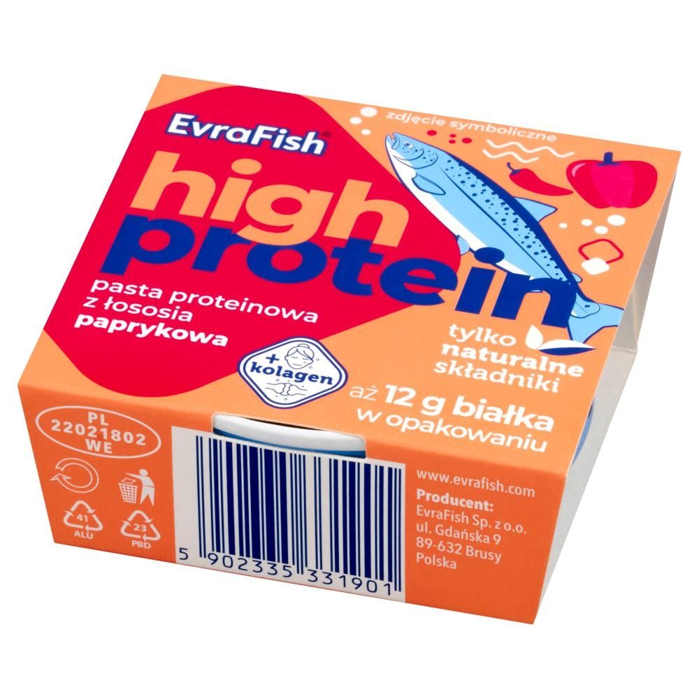 EvraFish High Protein Pasta proteinowa z łososia paprykowa 85 g