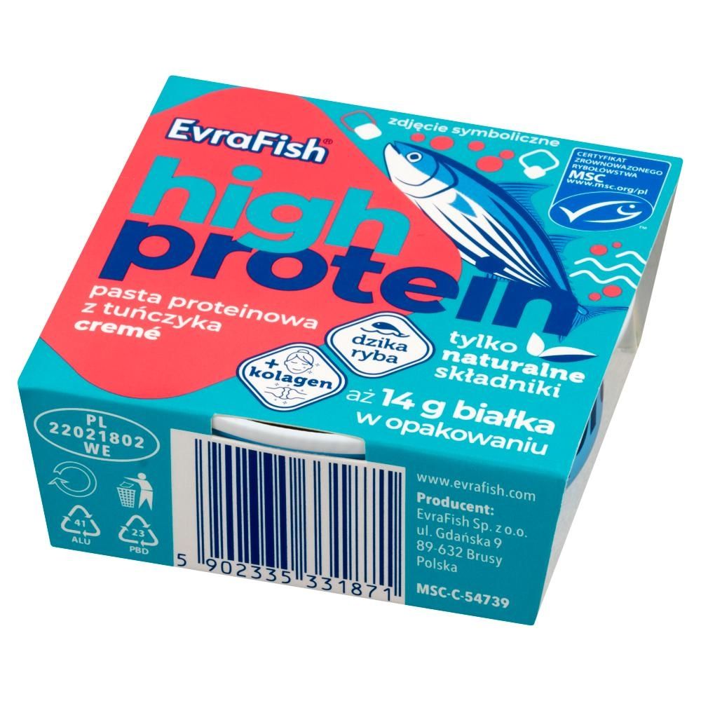 EvraFish High Protein Pasta proteinowa z tuńczyka cremé 85 g