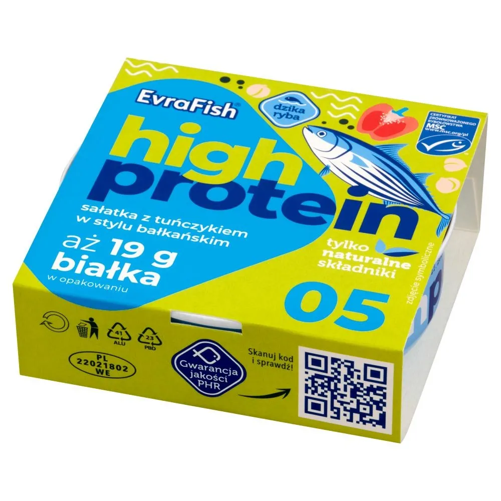 EvraFish High Protein Sałatka z tuńczykiem w stylu bałkańskim 160 g