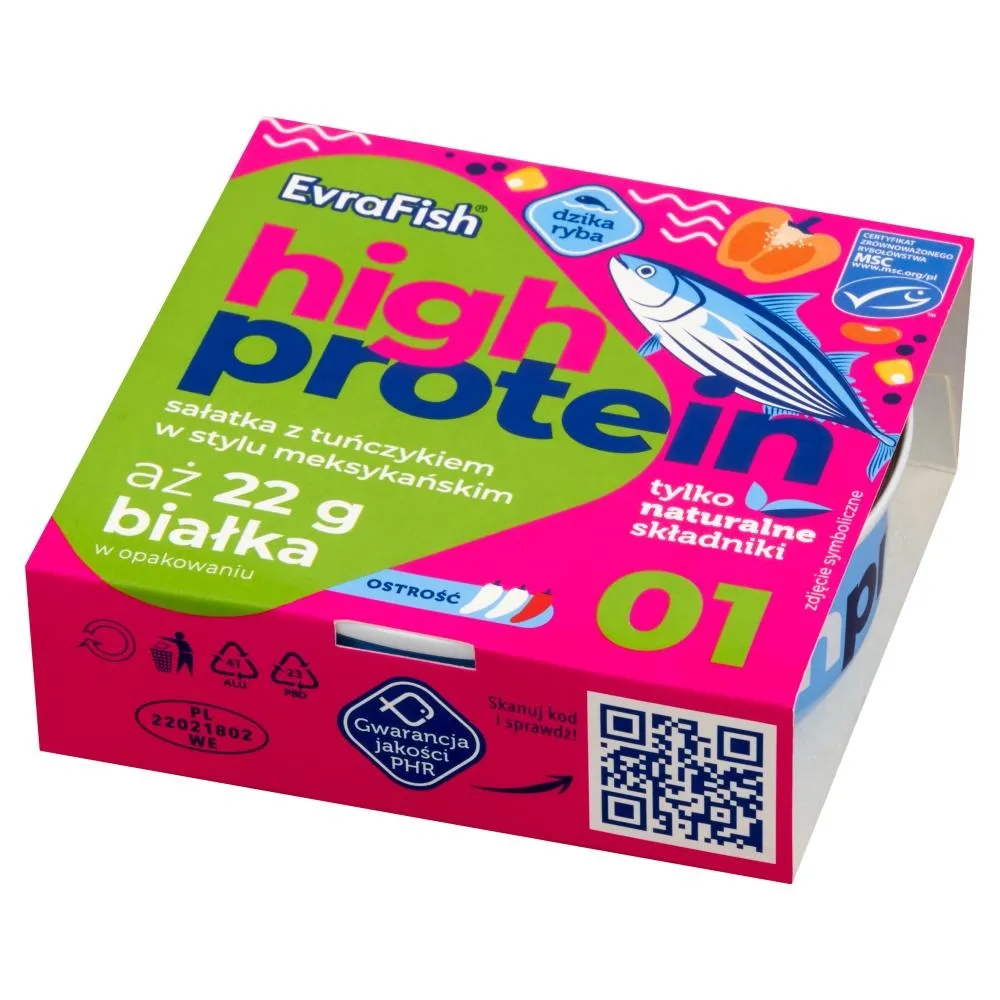 EvraFish High Protein Sałatka z tuńczykiem w stylu meksykańskim 160 g