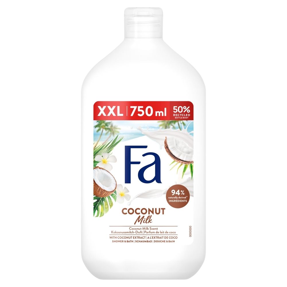 Fa Coconut Milk Kremowy żel pod prysznic i do kąpieli o zapachu mleczka kokosowego 750 ml