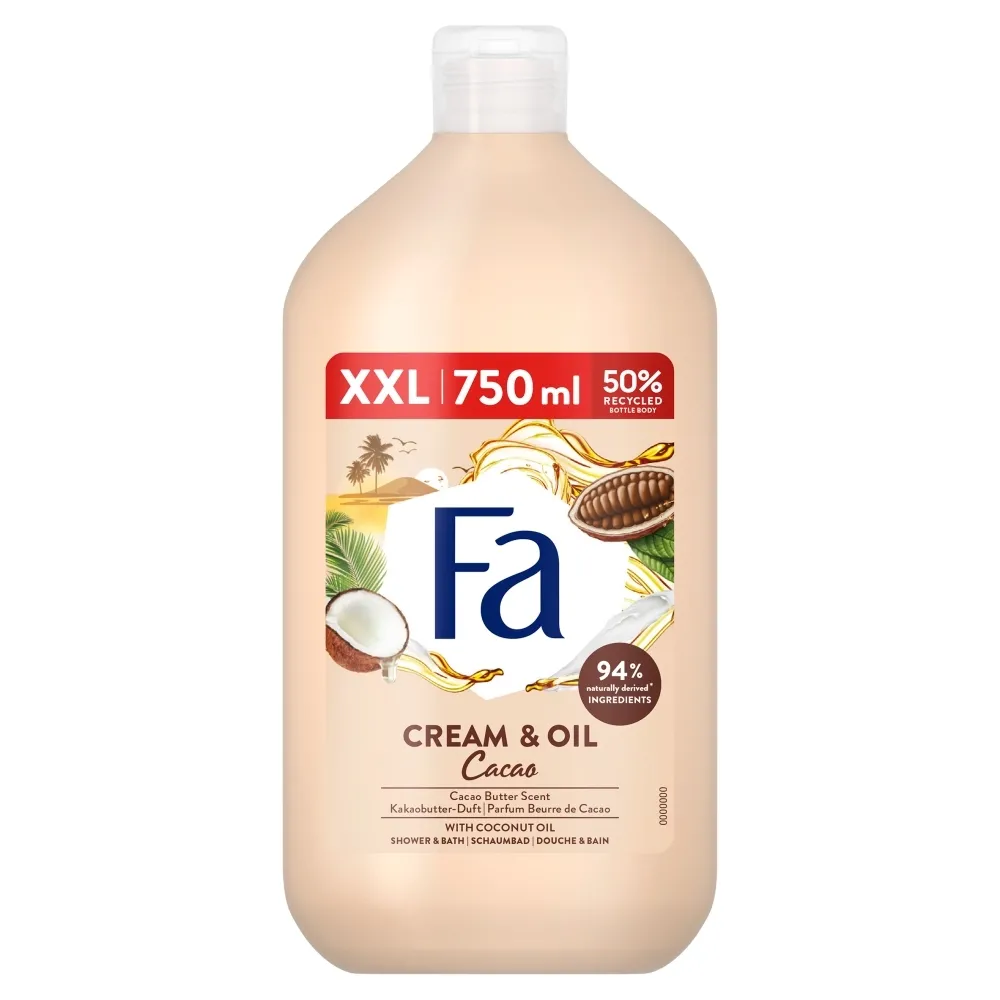 Fa Cream & Oil Cacao Żel pod prysznic i do kąpieli o zapachu masła kakaowego 750 ml