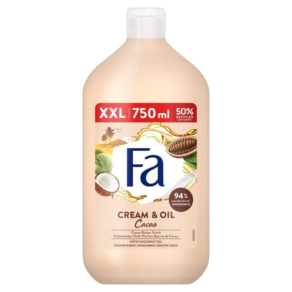 Fa Cream & Oil Cacao Żel pod prysznic i do kąpieli o zapachu masła kakaowego 750 ml