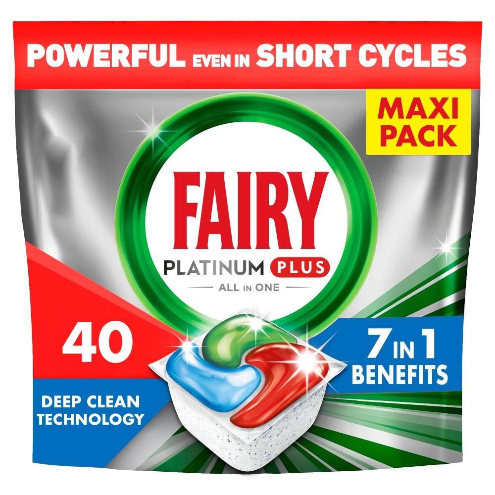 Fairy Platinum Plus Cytryna Tabletki do zmywarki All In One,40tabletek