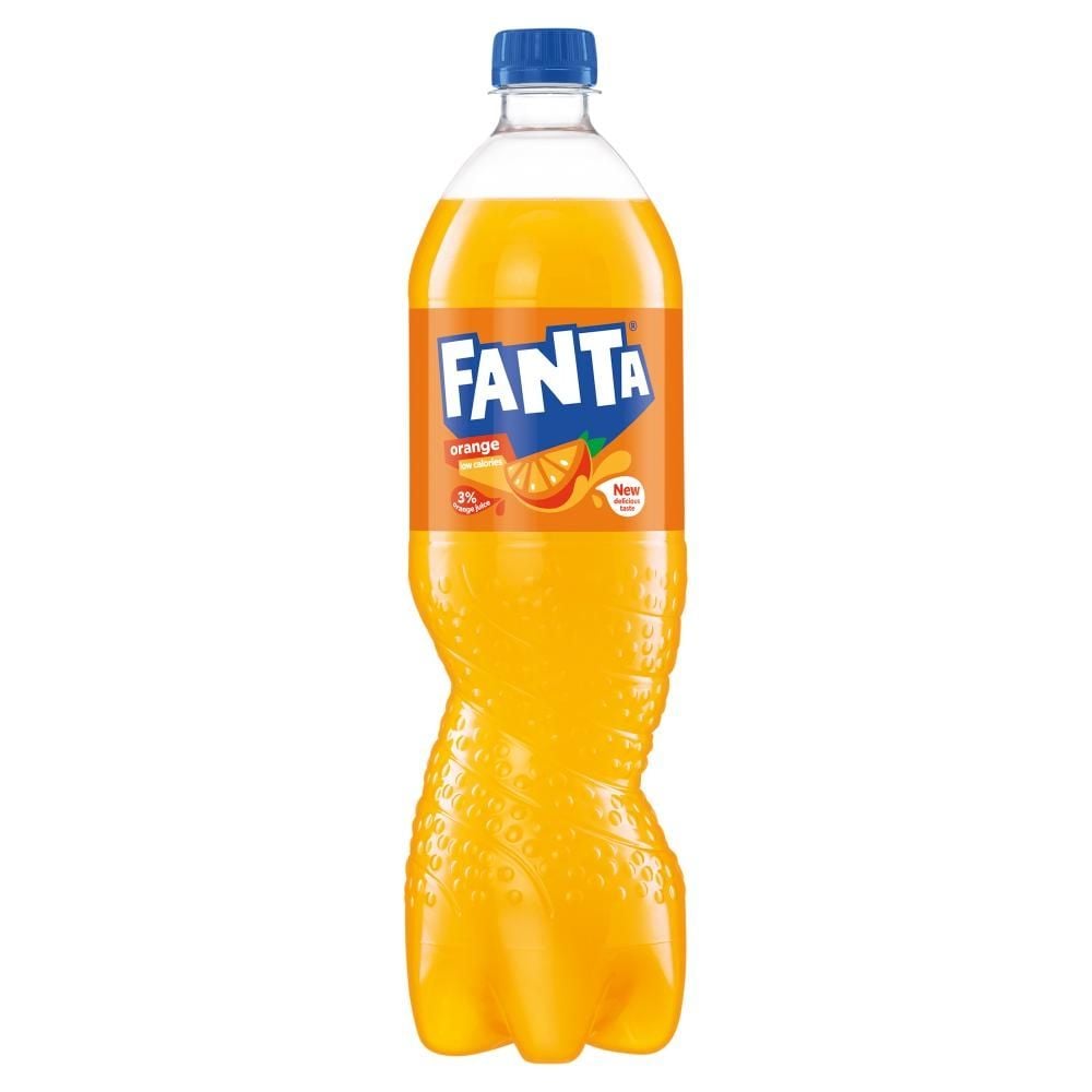 Fanta Napój gazowany o smaku pomarańczowym 1 l