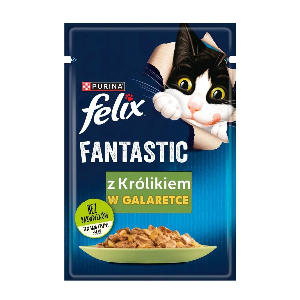 Felix Fantastic Karma dla kotów królik w galaretce 85 g